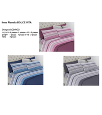 COMPLETO LENZUOLA FLANELLA 2P DOLCE VITA Tellini S.r.l. Ingrosso Abbigliamento